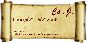 Csurgó József névjegykártya