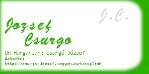 jozsef csurgo business card